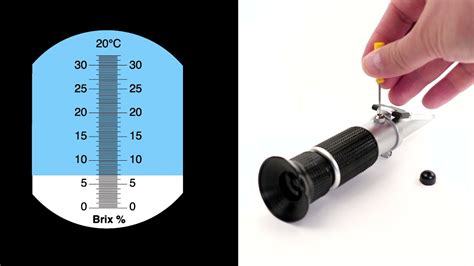 having a hard time using the refractometer|refractometer calibration chart.